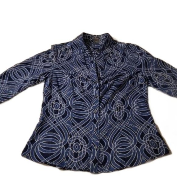 Colourful Print Ann Taylor size 8 shirt - Picture 3 of 8